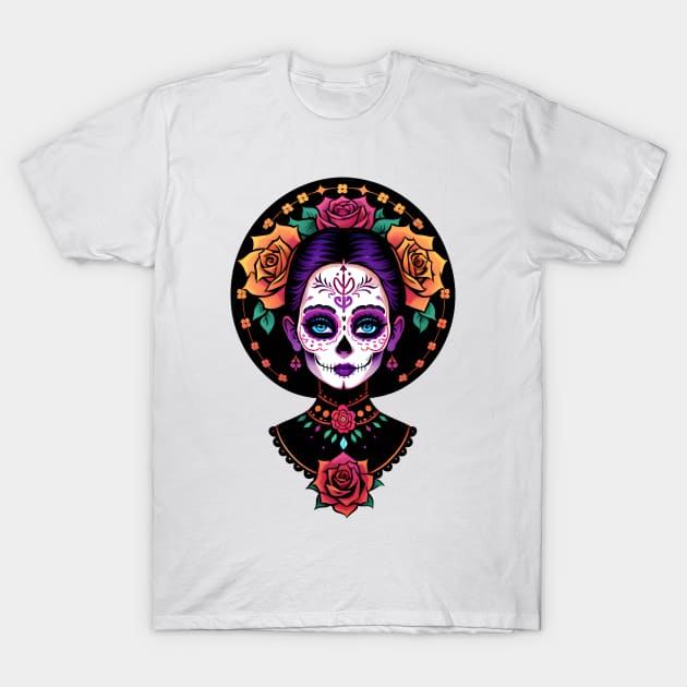 Floral Day of the Dead Girl T-Shirt by CGI Studios